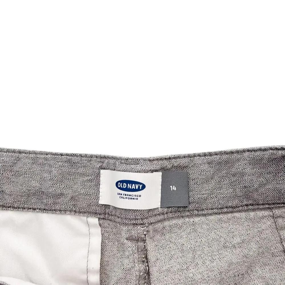Old Navy Gray Flat Front Shorts Sz 14 Boys